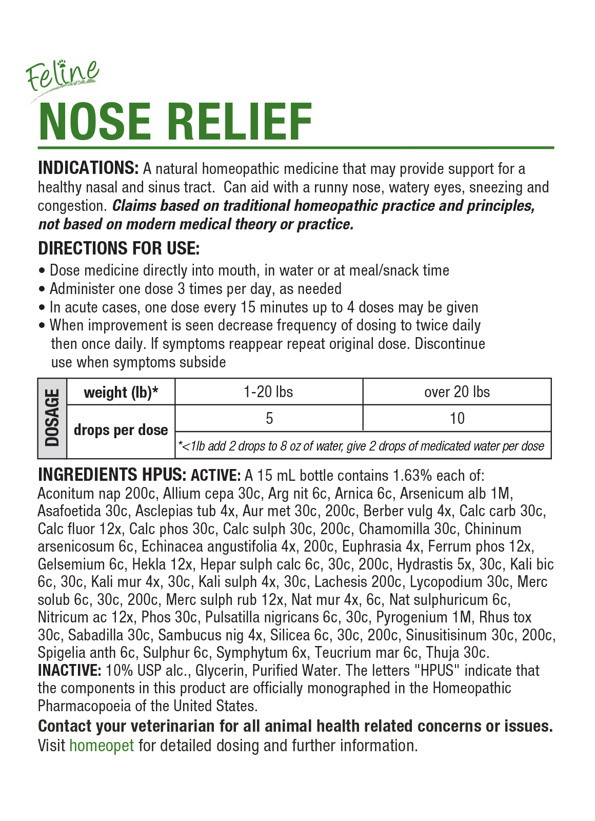 FELINE NOSE RELIEF - Image 2