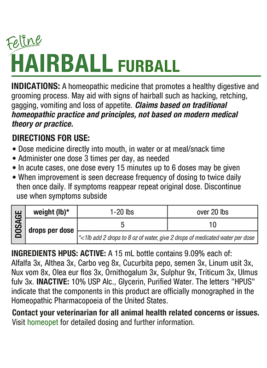 Alternative view of FELINE HAIRBALL FURBALL