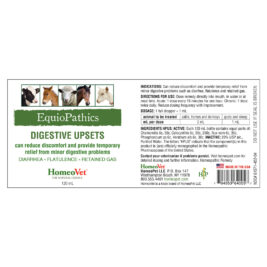 HomeoVet Equio Digestive Upsets label