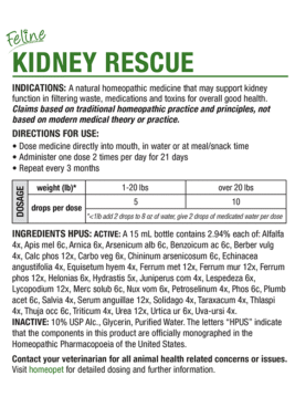 Alternative view of FELINE KIDNEY RESCUE
